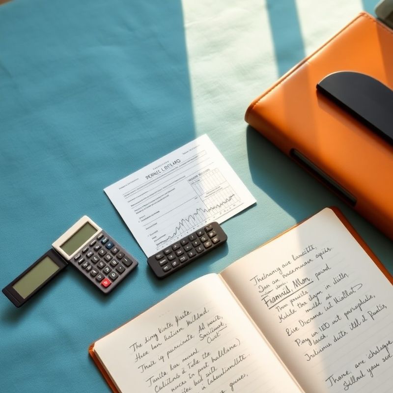 Documente fiscale și calculator pe birou modern